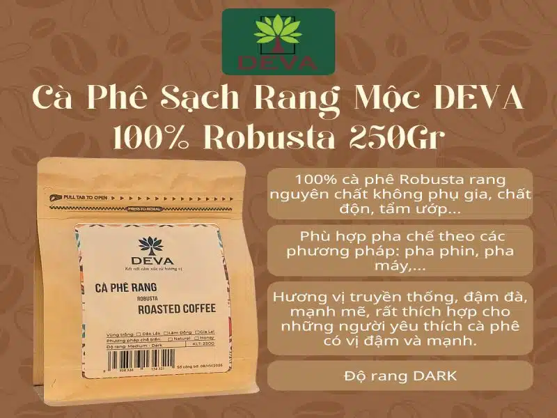 cà phê sạch robusta 250gr nguyên chất 7 cà phê sạch robusta 250gr rang mộc nguyên chất (2)